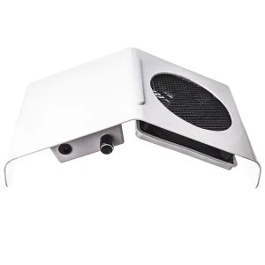 Настільна витяжка MINI  на 40 Вт, біла з чорною решіткою . Photo 2